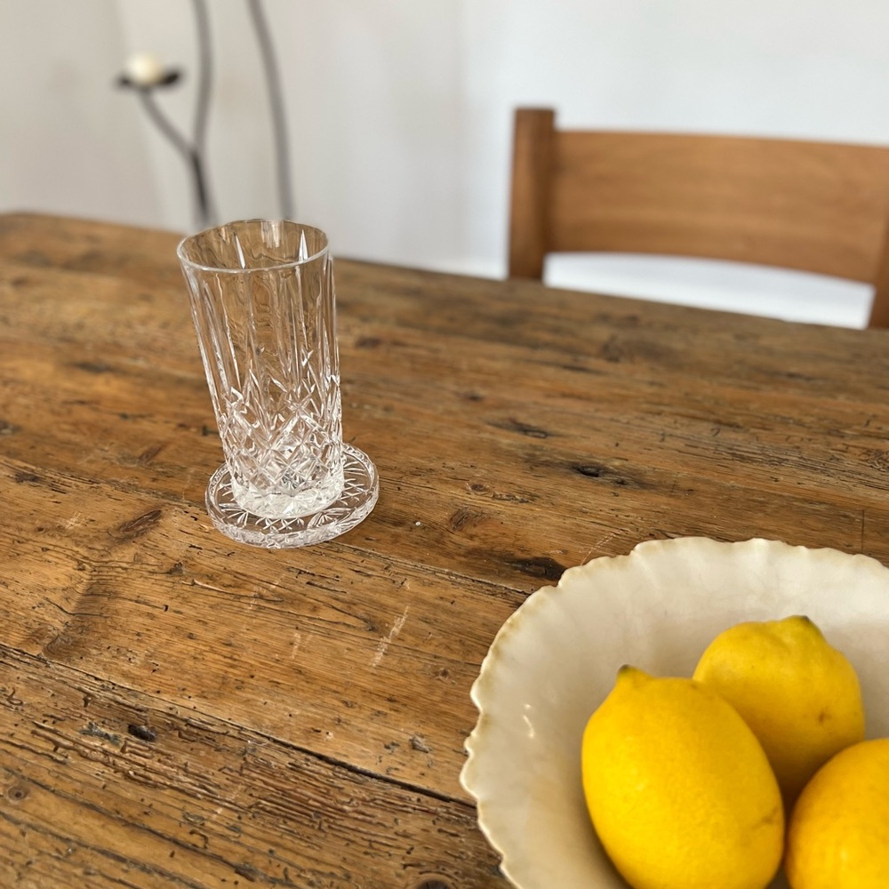 Dublin Clear Crystal Glass Coasters- 12 ct